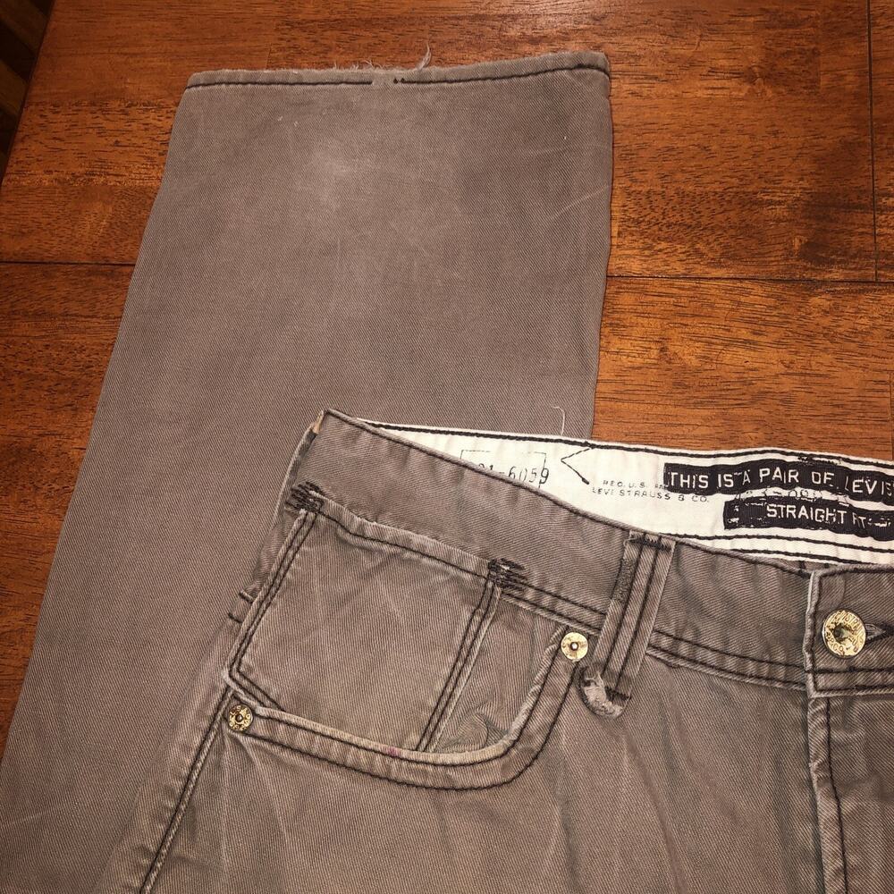 Levi's 701S Relaxed Straight Fit Jeans Tan Khaki W 34 X L 34 - Picture 10 of 15